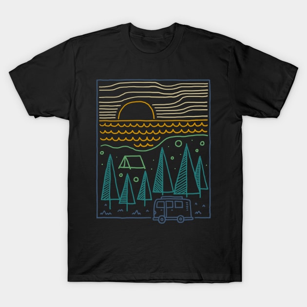 Camp River T-Shirt by quilimo